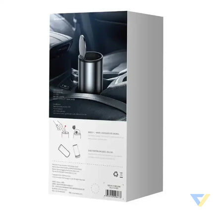Baseus Gentleman Style Vehicle mounted Trash Can Black Storage