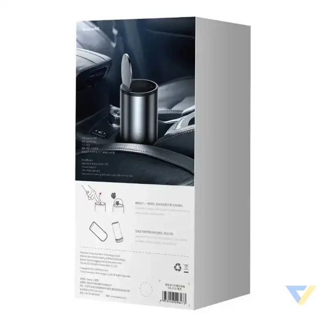 Baseus Gentleman Style Vehicle mounted Trash Can Black Storage