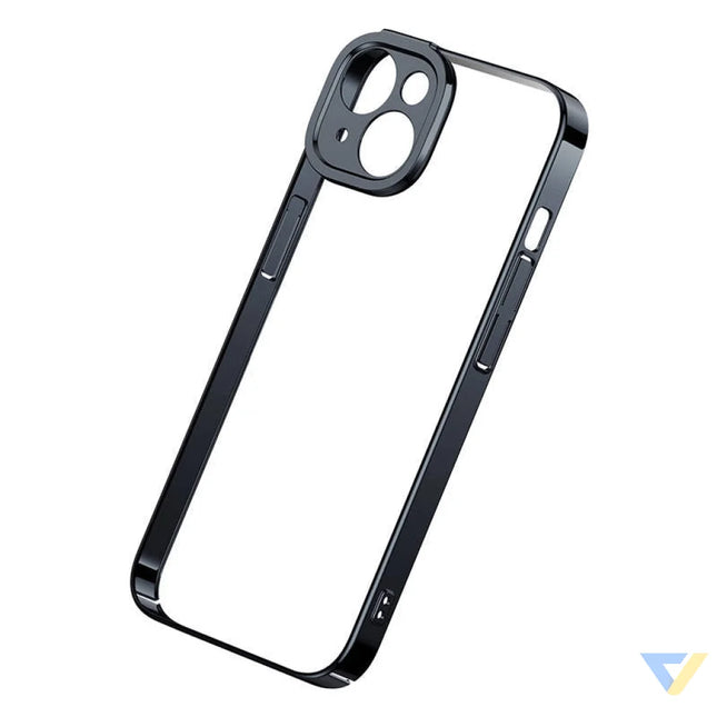 Baseus Glitter Transparent Case and Tempered Glass set for iPhone 14 Plus (black) For smartphones