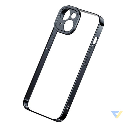 Baseus Glitter Transparent Case and Tempered Glass set for iPhone 14 Plus (black) For smartphones
