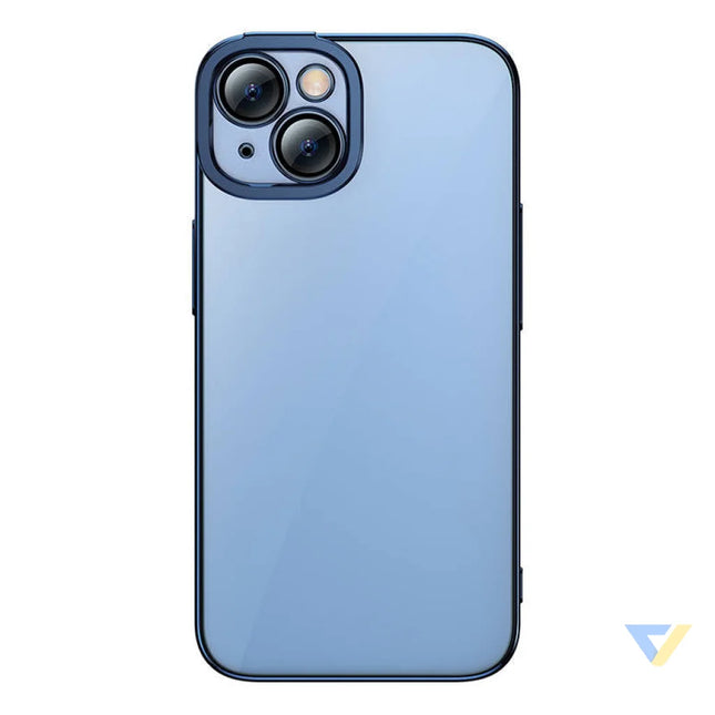 Baseus Glitter Transparent Case and Tempered Glass set for iPhone 14 Plus (blue) For smartphones
