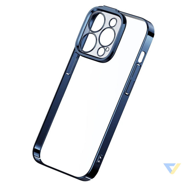 Baseus Glitter Transparent Case and Tempered Glass set for iPhone 14 Pro (blue) For smartphones