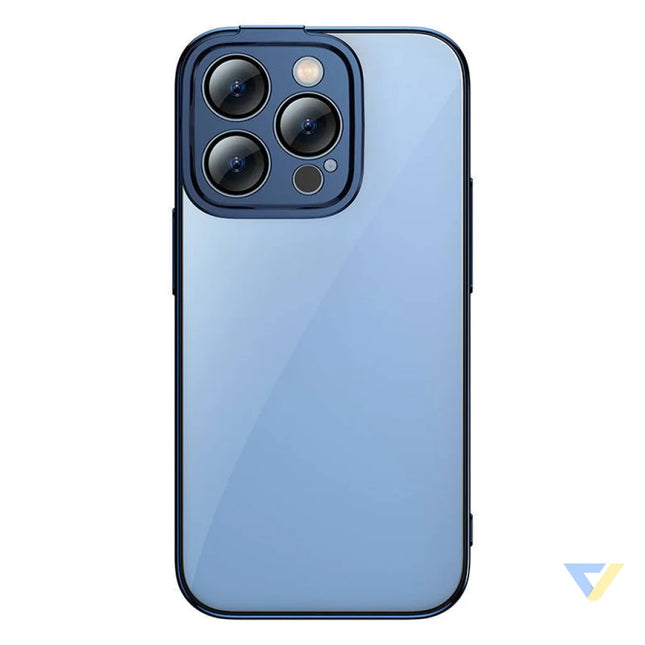 Baseus Glitter Transparent Case and Tempered Glass set for iPhone 14 Pro Max (blue) For smartphones