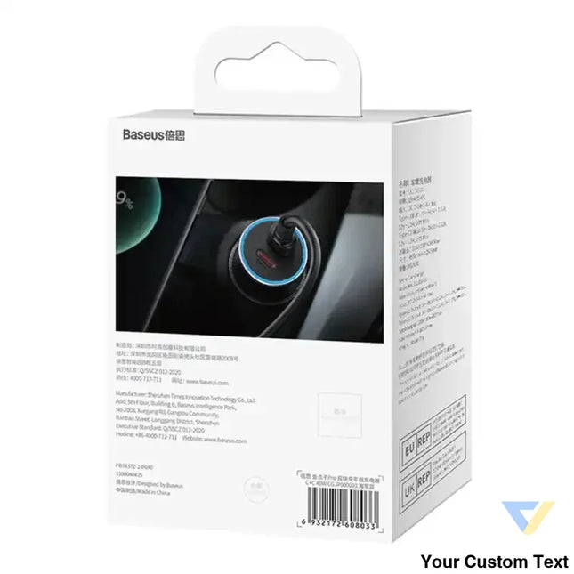 Baseus Golden Contactor Pro car charger 2x USB C 40W (blue) Car chargers