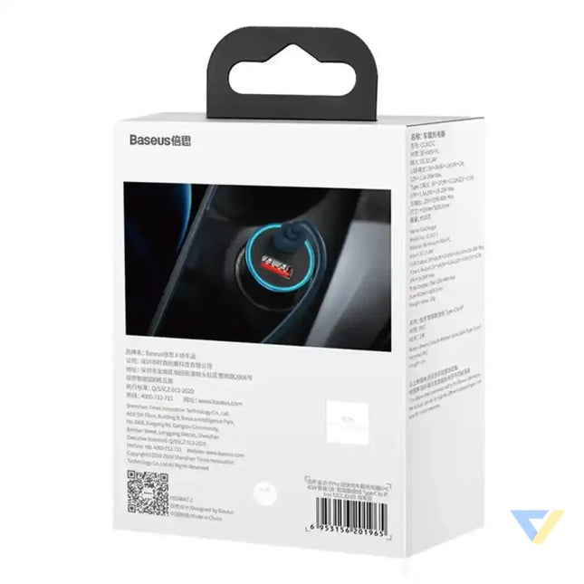 Baseus Golden Contactor Pro car charger USB + USB C QC4.0 + PD SCP 40W (blue) + USB C Lightning cable 1m (blue) Car