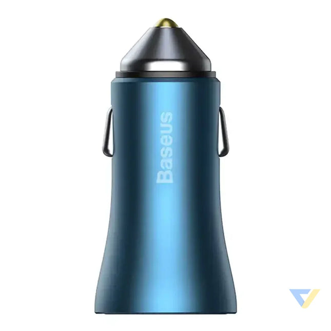 Baseus Golden Contactor Pro car charger USB + USB C QC4.0 + PD SCP 40W (blue) + USB C Lightning cable 1m (blue) Car