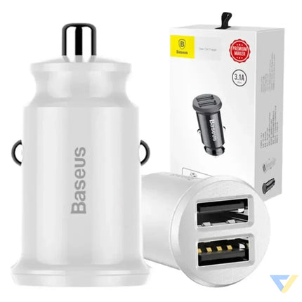 Baseus Grain Car Charger 2x USB 5V 3.1A (white) Car chargers