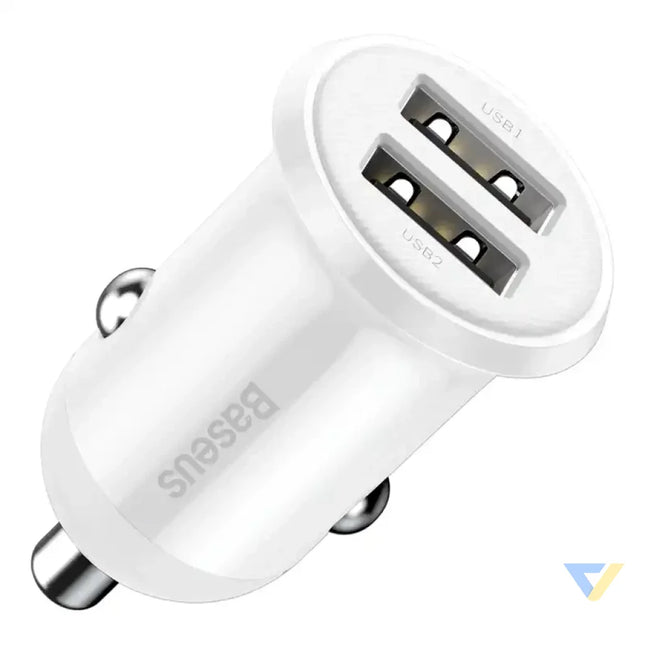 Baseus Grain Pro Car Charger 2x USB 4.8A (white) Car chargers