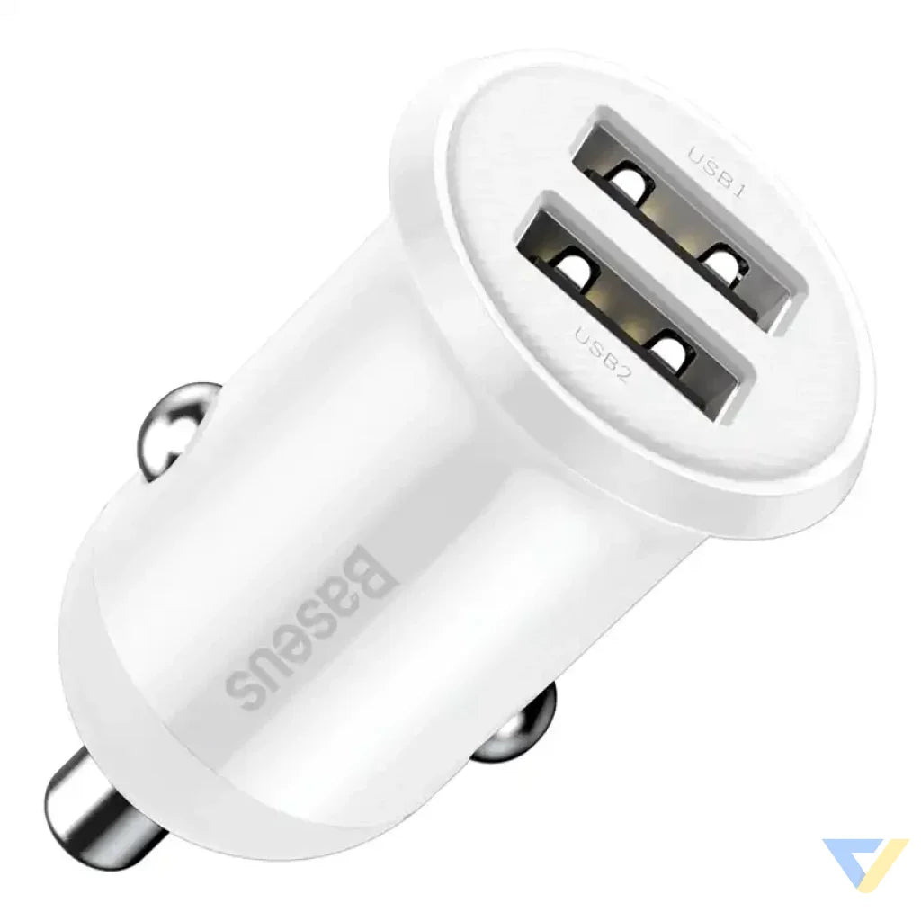 Baseus Grain Pro Car Charger 2x USB 4.8A (white) Car chargers