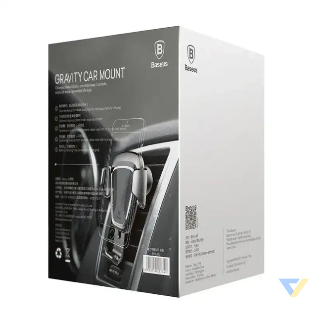 Baseus gravitational grip on the car grid black Phone holders