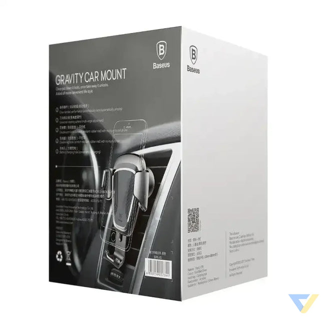 Baseus gravitational grip on the car grid black Phone holders