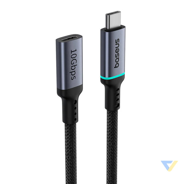 Baseus High Definition extension cable USB C Male to Female 10Gbps 0,5m (black) USB cables