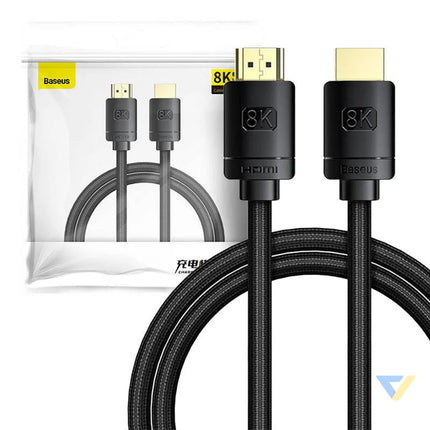 Baseus High Definition Series HDMI 2.1 cable 8K 60Hz 3D HDR 48Gbps 1m (black) Video cables