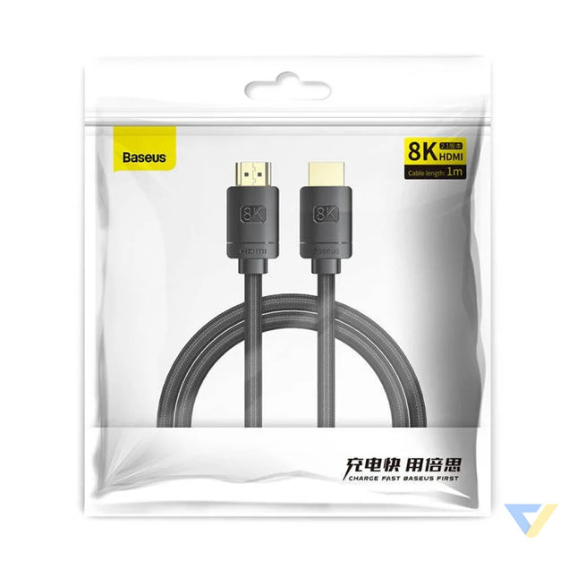 Baseus High Definition Series HDMI 2.1 cable 8K 60Hz 3D HDR 48Gbps 1m (black) Video cables