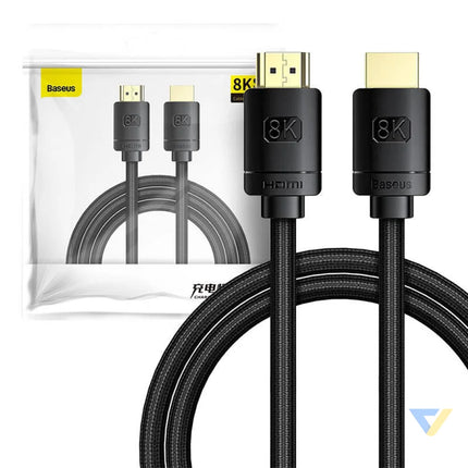 Baseus High Definition Series HDMI 2.1 cable 8K 60Hz 3D HDR 48Gbps 2m (black) Video cables