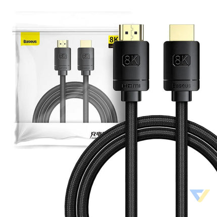 Baseus High Definition Series HDMI 2.1 cable 8K 60Hz 3D HDR 48Gbps 3m (black) Video cables