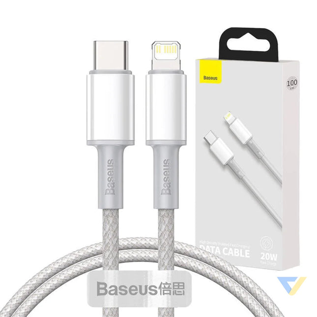 Baseus High Density Braided Cable Type C to Lightning PD 20W 1m (white) USB C to Lightning