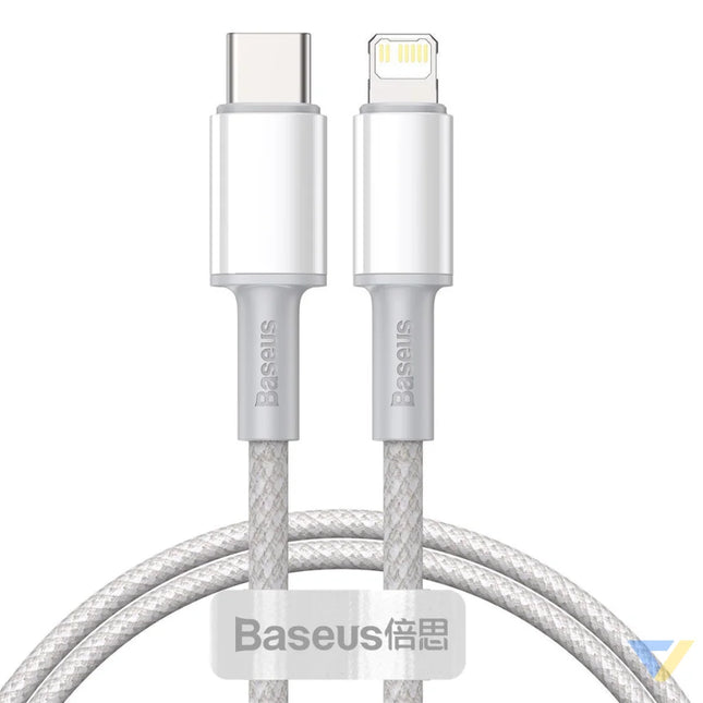 Baseus High Density Braided Cable Type C to Lightning PD 20W 1m (white) USB C to Lightning