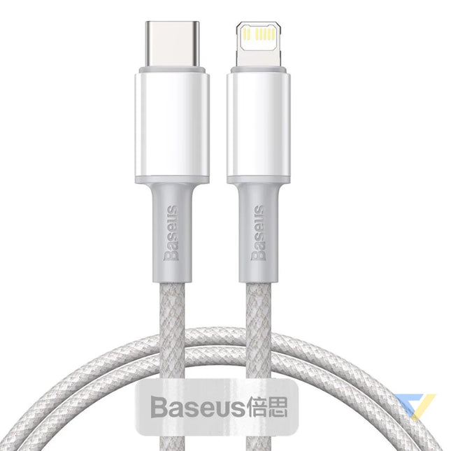 Baseus High Density Braided Cable Type C to Lightning PD 20W 1m (white) USB C to Lightning