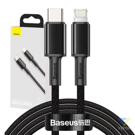 Baseus High Density Braided Cable Type C to Lightning PD 20W 2m (Black) USB C to Lightning