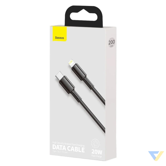 Baseus High Density Braided Cable Type C to Lightning PD 20W 2m (Black) USB C to Lightning