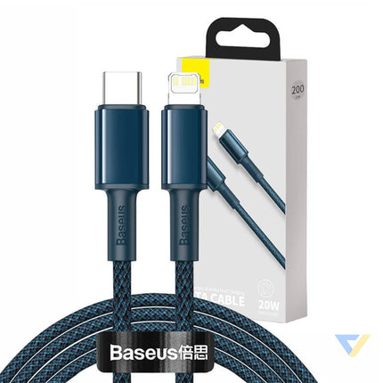 Baseus High Density Braided Cable Type C to Lightning PD 20W 2m (blue) USB C to Lightning