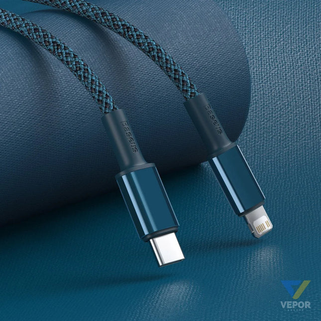 Baseus High Density Braided Cable Type C to Lightning PD 20W 2m (blue) USB C to Lightning