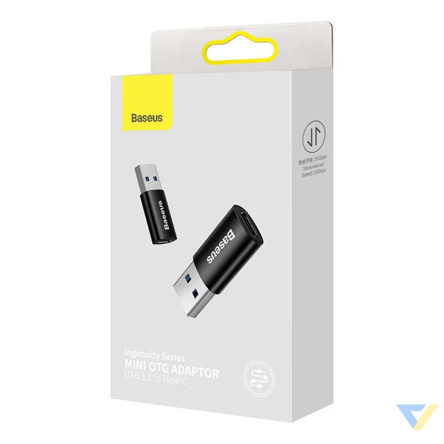 Baseus Ingenuity USB A to USB C adapter OTG (black) Adapters connectors and converters