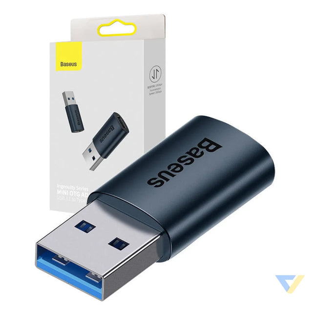 Baseus Ingenuity USB A to USB C adapter OTG (blue) Adapters connectors and converters
