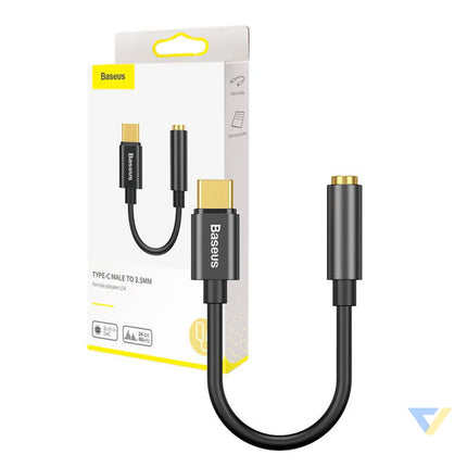 Baseus L54 Audio Adapter USB C + mini jack 3,5mm (Black) Audio adapters