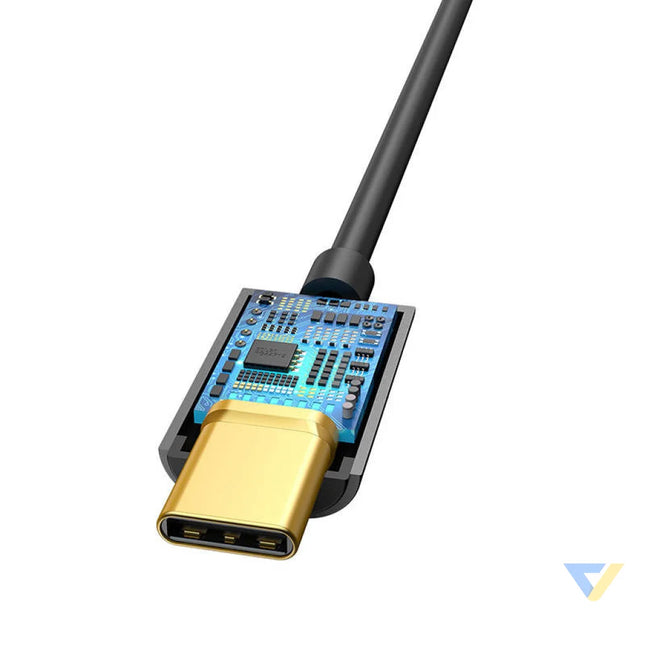 Baseus L54 Audio Adapter USB C + mini jack 3,5mm (Black) Audio adapters