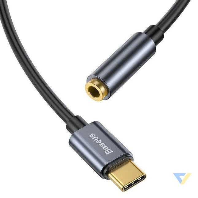 Baseus L54 Audio Adapter USB C + mini jack 3,5mm (Black + Gray) Audio adapters