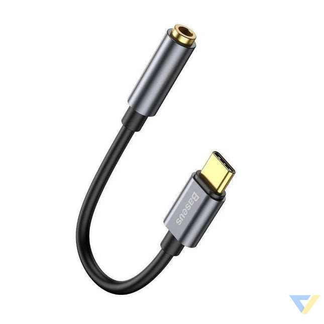 Baseus L54 Audio Adapter USB C + mini jack 3,5mm (Black + Gray) Audio adapters