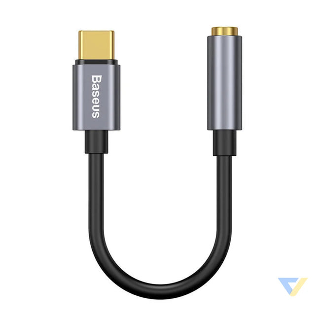 Baseus L54 Audio Adapter USB C + mini jack 3,5mm (Black + Gray) Audio adapters