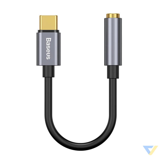 Baseus L54 Audio Adapter USB C + mini jack 3,5mm (Black + Gray) Audio adapters