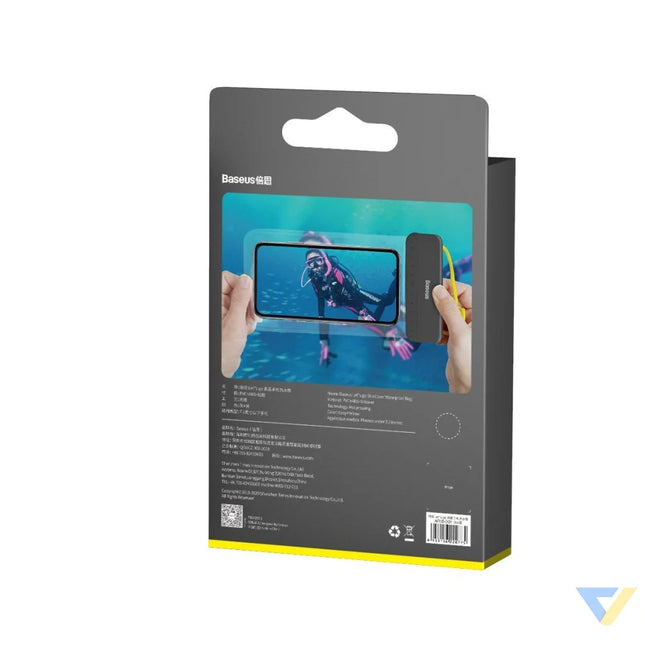 Baseus Let’s Go Universal waterproof case for smartphones (black + yellow) Waterproof cases