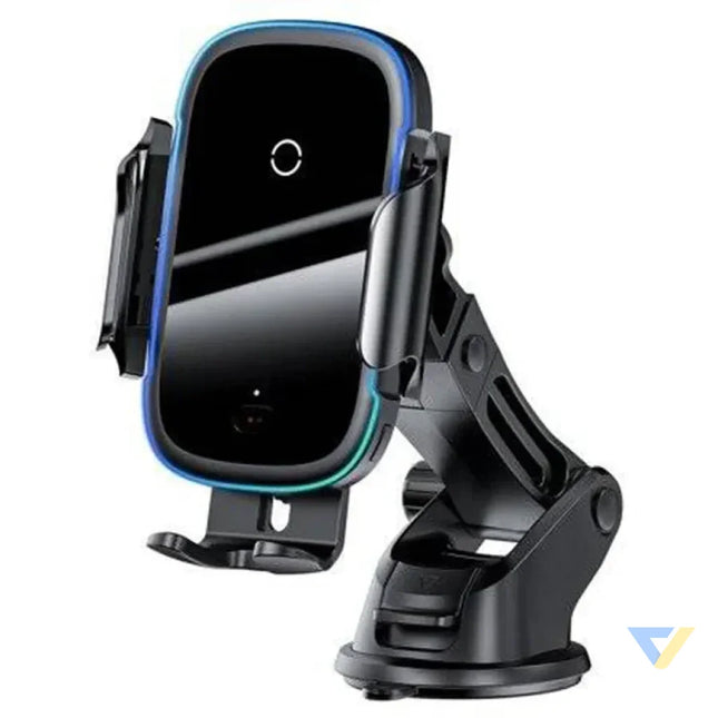 Baseus Light Electric Car Holder with Qi inductive charger (Black) Phone holders