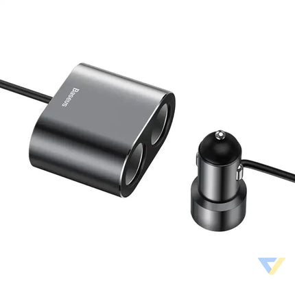Baseus Lighter socket splitter 2xUSB 3,1A 100W (Black) Car chargers