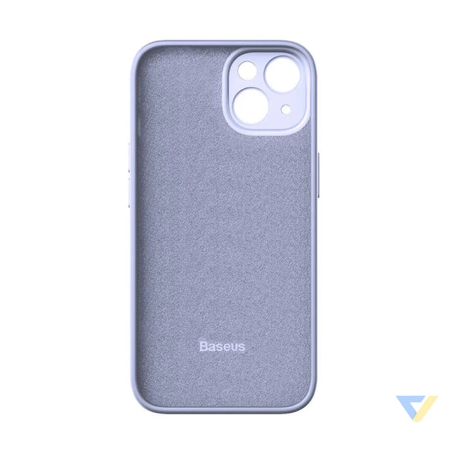 Baseus Liquid Silica Gel Case for iPhone 14 Plus (lavender) + tempered glass + cleaning kit Protective cases for