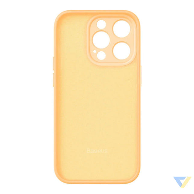 Baseus Liquid Silica Gel Case for iPhone 14 Pro Max (Sunglow) + tempered glass + cleaning kit Protective cases for