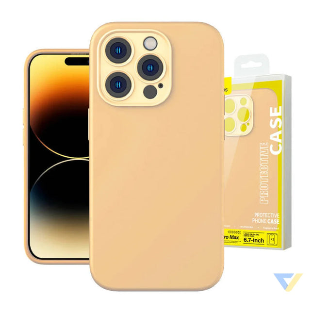 Baseus Liquid Silica Gel Case for iPhone 14 Pro Max (Sunglow) + tempered glass + cleaning kit Protective cases for