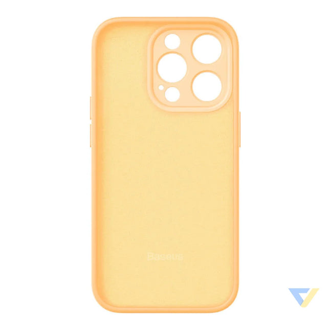 Baseus Liquid Silica Gel Case for iPhone 14 Pro Max (Sunglow) + tempered glass + cleaning kit Protective cases for