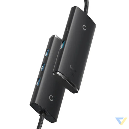 Baseus Lite Series Hub 4in1 USB C to 4x USB 3.0 + USB C 1m (Black) Hubs