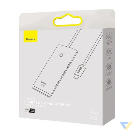 Baseus Lite Series Hub 4in1 USB C to 4x USB 3.0 + USB C 1m (Black) Hubs