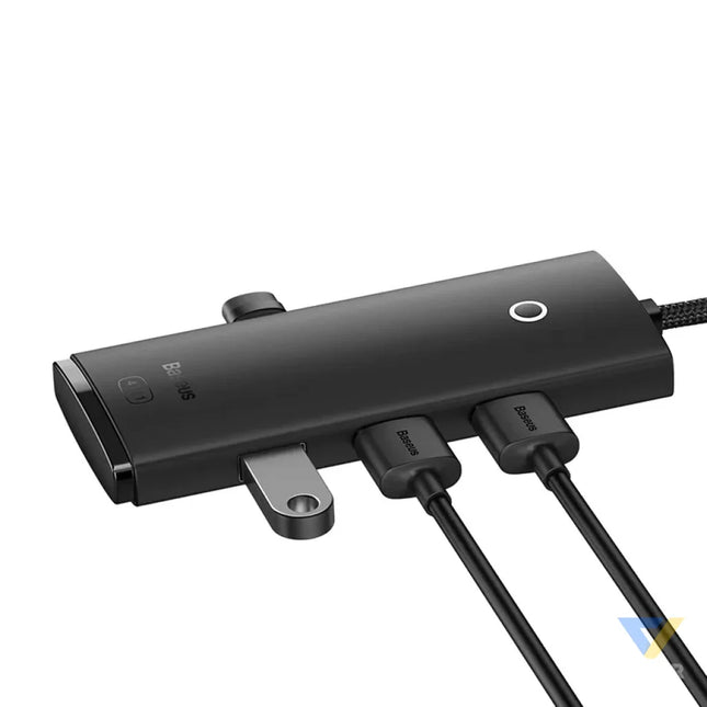 Baseus Lite Series Hub 4in1 USB C to 4x USB 3.0 + USB C 1m (Black) Hubs