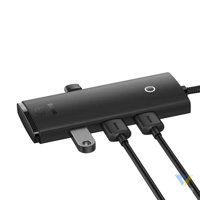 Baseus Lite Series Hub 4in1 USB C to 4x USB 3.0 + USB C 25cm (Black) Hubs