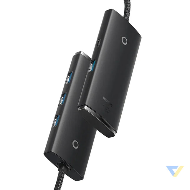Baseus Lite Series Hub 4in1 USB C to 4x USB 3.0 + USB C 25cm (Black) Hubs