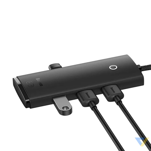 Baseus Lite Series Hub 4in1 USB C to 4x USB 3.0 + USB C 25cm (Black) Hubs