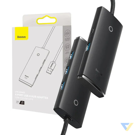 Baseus Lite Series Hub 4in1 USB to 4x USB 3.0 25cm (Black) Hubs