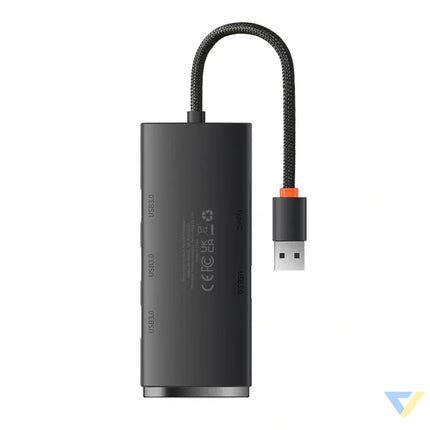 Baseus Lite Series Hub 4in1 USB to 4x USB 3.0 25cm (Black) Hubs